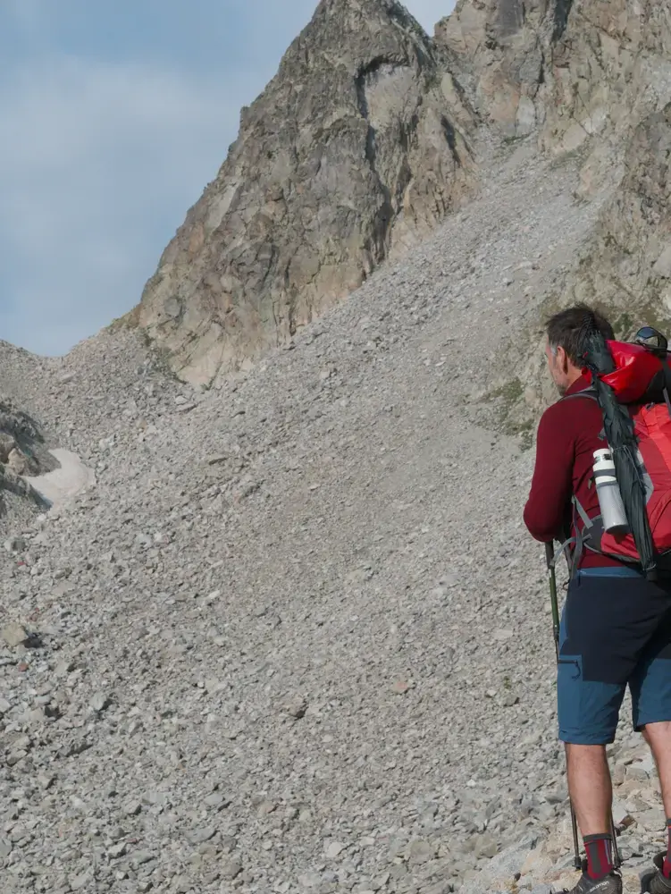 Pierrier en chemin vers le col d'Arraillé
