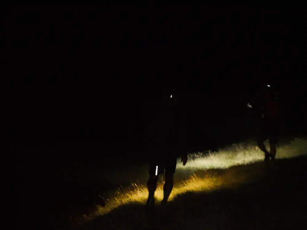 marche de nuit en route vers la brèche de Roland